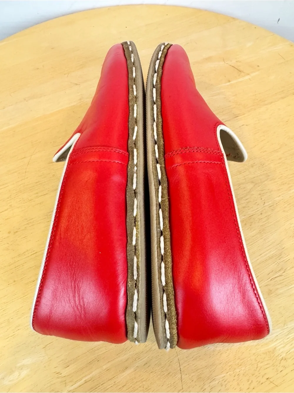 Sabah | Red Leather Pull-On Loafer, EU 39
